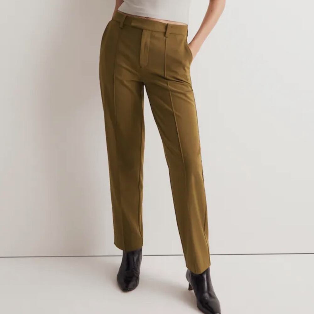 NWT Madewell The Fairbanks Pant in Dark Olive Green NO362